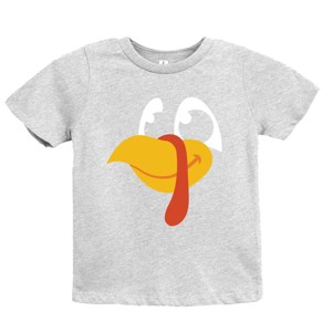Turkey Face Side - Kids Youth Short Sleeve Tee and Toddler Short Sleeve Tee - 1 of 3
