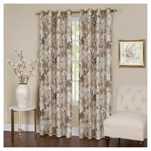 Kate Aurora Country Living 100% Thermal Lined Grommet Top Floral Room Darkening Curtains - 1 of 1