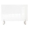 Ghent Clear Partition Extender with Attached Clamp, 36 x 3.88 x 18, Thermoplastic Sheeting - 3 of 3