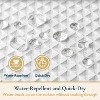 LunaLulinlk Weighted-Hem Waffle Weave Fabric Shower Curtain with Hooks - 3 of 4