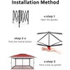 13x13 Ft Pop Up Canopy Tent with Mosquito Netting &  Carrying Bag, Instant Portable Shelter, Heavy Duty Foldable Gazebo for Outdoor Backyard - 4 of 4