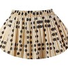 Women's Chiffon Pleated Midi Skirt - A-Line Skirt with Elastic Waist for Elegant Style Champagne Dot - 2 of 4
