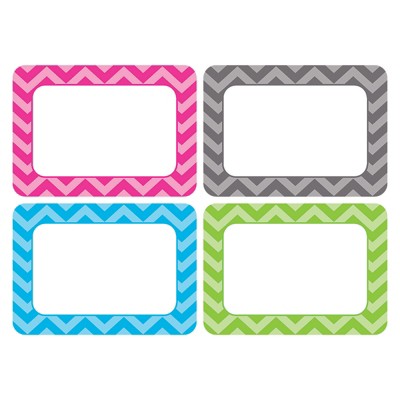 Teacher Created Resources Chevron Name Tags, Assorted, 36 Per Pack, 6 ...