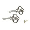 Unique Bargains Curtain Holdbacks Mini Crown Hooks Zinc Alloy 3.74"x2.36" 1Pair - 4 of 4