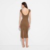 Women's Cap Sleeve Ribbed Midi T-Shirt Dress - Wild Fable™ - 3 of 3