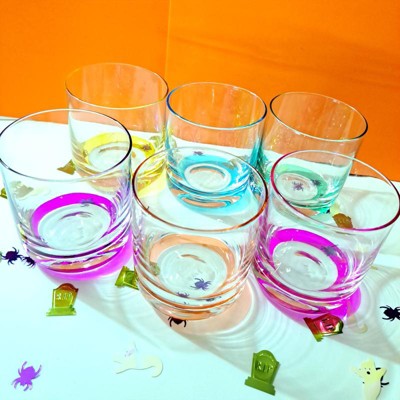 Joyjolt Hue Colored Whiskey Glass Tumbler - 10 Oz - Set Of 6 Double Old  Fashioned, Color: Multi - JCPenney