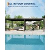 Outdoor Louvered Pergola, All-Aluminum Patio Gazebo with Adjustable Roof, Reinforced Frame, Built-In Drainage System - 3 of 4