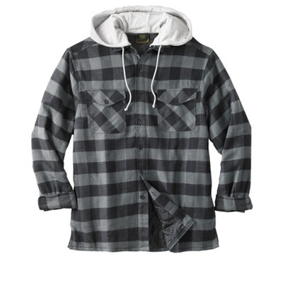Boulder Creek by KingSize Removable Hooded Shirt Jacket