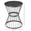 CAVINAS 16" Steel Patio Side Table,Hourglass Outdoor End Table,Detachable Accent Table for Outdoor&Indoor Use,Outdoor Furniture,Modern Coffee Table - 4 of 4