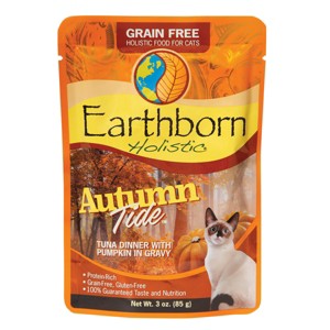 Earthborn Holistic Autumn Tide with Tuna & Pumpkin Gravy Grain-Free Wet Cat Food Pouches - (3 oz) Pack of 24 - 1 of 1