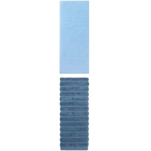 REGALWOVEN Striped Pattern Bathroom Hand Towels 14" x 30" 2 Pcs - 1 of 4