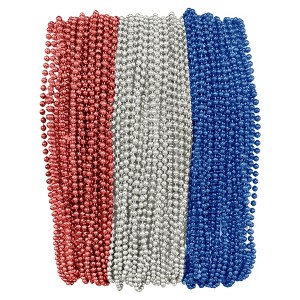 Mardi Gras Beads 33 inch 7mm, 6 Dozen, 72 Necklaces - 1 of 4