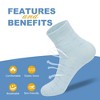 Paaaawaters Women's blue grass breathable sweat-absorbent high-value versatile simple and fresh mid-tube socks twelve pairs(Twelve pairs) - 4 of 4