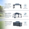 GDFStudio Emerson Outdoor 12' x 16' Aluminum Gazebo with Polycarbonate Double Roof, Curtains and Netting - 4 of 4