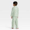 Toddler Gingerbread Striped Long Sleeve Shirt and Pants Holiday Matching Family Pajama Set - Wondershop™ Cream - 2 of 4
