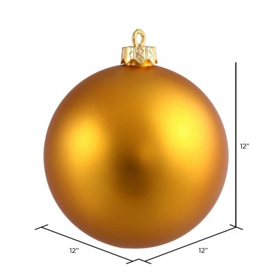 12" Antique Gold Matte Shatterproof Plastic Ornament