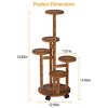 SEVOBAL 5 Tiered Tall Plant Stand for Indoor Wood Plant Shelf Corner Display Rack Multi-tier Planter Pot Holder Flower Stand Balcony Garden Patio - 3 of 4