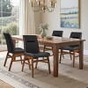 Subrtex Solid Wood dining Chair Faux Leather Upholstered Side Chair (Set of 2) - 4 of 4