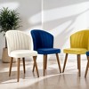 Sevobal Dining Chairs Mid-Century Modern Dining Chairs Set of 2 with Tapered Legs for Kitchen Living Room, Yellow, 20.5"*34.3"*22.4" - 3 of 4