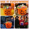 Joyfy Halloween Party Favors 6pcs Halloween Trick Or Treat Pumpkin Bucket Jack O Lantern Basket And Pails With Handle For Party Decorations Supplies - 3 of 4