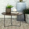Vynxaria Industrial Modern Accent Table - Natural Mango Wood Top & Gunmetal Iron Base, Round Spacious Tabletop, Tripod-Inspired Slim Base - 3 of 4