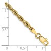 Black Bow Jewelry 3mm Hollow Rope Chain Bracelet in 14k Yellow Gold, 7 Inch - 4 of 4