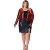 Agnes Orinda Women's Plus Size Long Sleeve Glitter Sequins Bolero Blazers Cardigans - 3 of 4