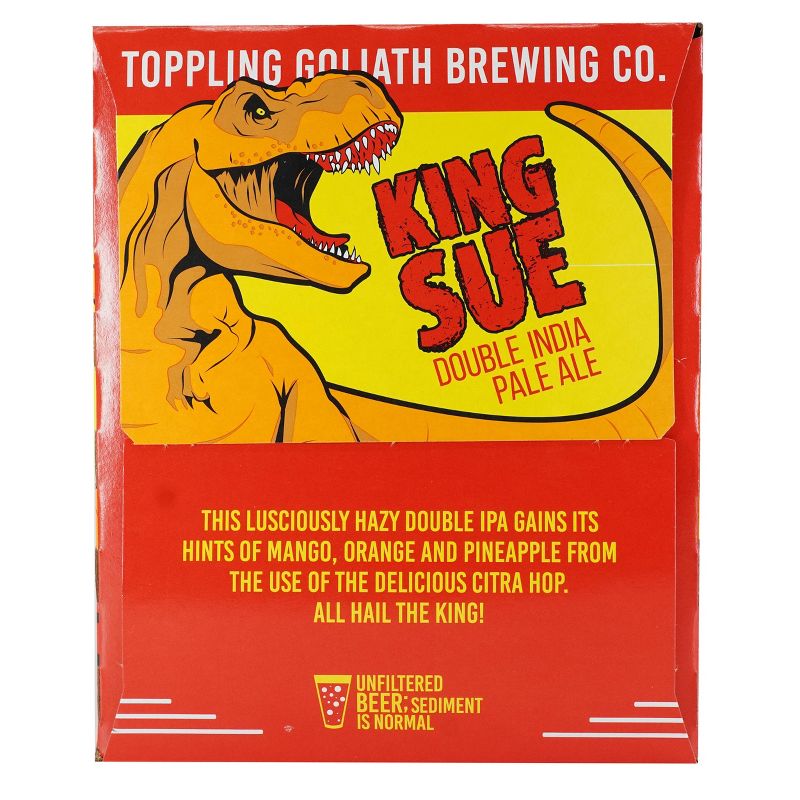 Toppling Goliath King Sue Double IPA Beer - 4pk/16 fl oz Cans, 2 of 15