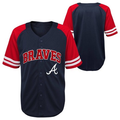 braves button down shirt