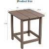 Square HDPE Outdoor Side Table– Durable Adirondack Patio End Table, Weather Resistant & Easy to Assemble - 2 of 4