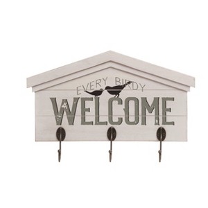 Transpac Wood 15.75 in. Off-White Spring Every Birdy Hanger - 1 of 2