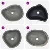 vidaXL Bathroom Basin, Vessel Sink, Countertop Vanity Sink, (14.6"-18.1") x(11.4"-14.2") x4.5" River Stone - 4 of 4