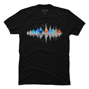 Men's Design By Humans Sounds of Nature Color Tree Notes By NomAdartStudio T-Shirt - 1 of 2