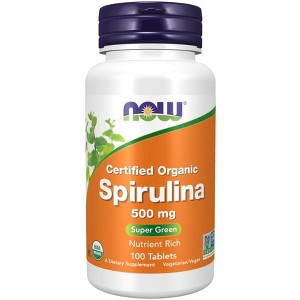 Spirulina 500mg by Now Foods  -  100 Tablet - 1 of 3