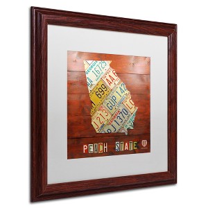 Trademark Fine Art - Design Turnpike 'Georgia Map' Matted Framed Art - 1 of 3