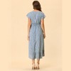INSPIRE CHIC Women's Smocked Floral High Low Summer Maxi Dress - 4 of 4