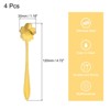 Unique Bargains Reusable Stainless Steel Small Teaspoons for Espresso Sugar Cake 4 Pcs - 2 of 4