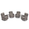 Outdoor Swivel Rocker Chair with 6 Inch Thick Cushion 2 in 1 Porch Glider Swivel Chair - Wicker Patio Furniture Patio Swivel Glider Seating - 2 of 4