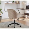 Velvet Upholstered,Adjustable Swivel Modern Office Desk Chair With Wheels For Living Room,Bedroom,Office,Vanity Chairs-Cuddlewood - 2 of 4