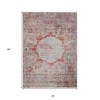 Red Gray And Blue Oriental Washable Indoor Outdoor Area Rug - 3 of 4