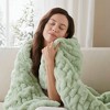 Grungis 1 PCS 50x60" Ruched Polyester Throw Blankets,Soft Blankets for Bedroom - 4 of 4