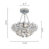 Maxax 13.8" 3-Light Chrome Crystal LED Chandelier, Modern Pendant Light with Adjustable Chain, Glam Mini Ceiling Lighting for Bedroom Closet Foyer - 4 of 4