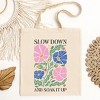 City Creek Prints Boho Slow Down Canvas Tote Bag - 15x16 - Natural - 2 of 2