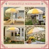 LAGarden 6 Ft Fringe Umbrella Replacement Canopy Top Cover Outdoor Patio Yard Yellow - 4 of 4