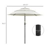 Okak 9 Ft 3 Tiers Patio Umbrella Outdoor,Table Umbrella for Patio,Market Umbrella Outdoor with Crank,UV protection&Waterproof,Base Not Included - 4 of 4