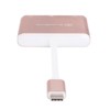 SilverStone Technology USB 3.1 Type-C to USB Type-A USB Type-C PD(data or charging) and 4K capable HDMI adapter(DP Alt Mode)Rose Gold(Pink)cable:100mm - 3 of 4