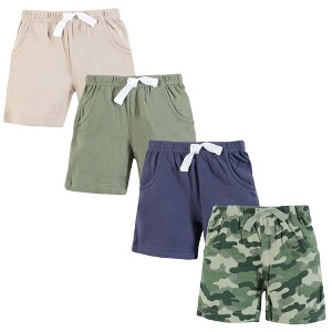 Hudson Baby Infant Boy Shorts Bottoms 4-Pack, Camo - 1 of 4