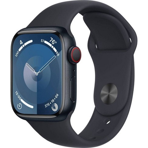 Apple Watch Series 9 Gps Cellular 2024 41mm Midnight Aluminum Case With Midnight Sport Band S m Target