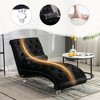 Okak Luxurious Velvet Button Tufted Chaise Lounge Chair with Transparent Feet,Comfy Upholstered Accent Chair for Bedroom,Living Room,Office - 3 of 4