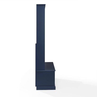 Ellison Hall Tree Navy - Crosley: Bench with Storage, Coat Hooks, Seating Area
